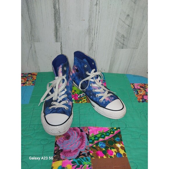 CONVERSE All-Star Chuck Taylor High Top Sneakers - Miss Galaxy Blue/ Pink 7 - Picture 1 of 7
